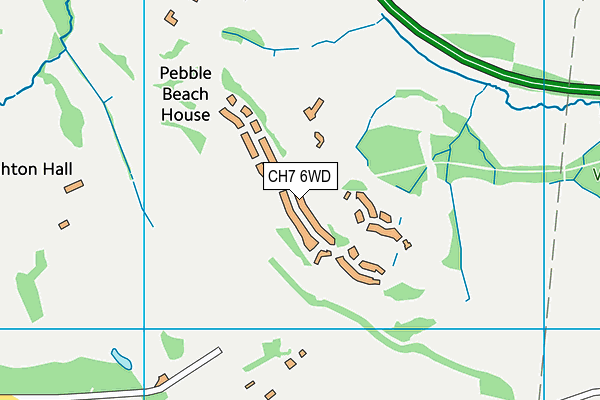 CH7 6WD map - OS VectorMap District (Ordnance Survey)