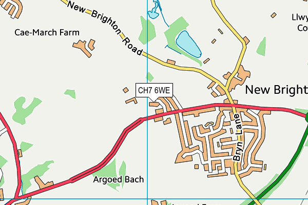 CH7 6WE map - OS VectorMap District (Ordnance Survey)