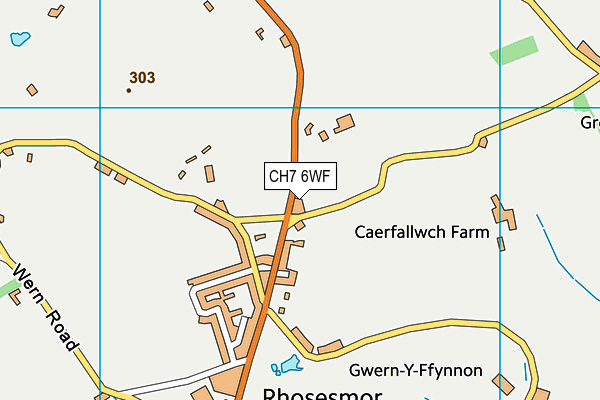 CH7 6WF map - OS VectorMap District (Ordnance Survey)