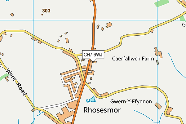 CH7 6WJ map - OS VectorMap District (Ordnance Survey)