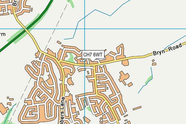 CH7 6WT map - OS VectorMap District (Ordnance Survey)