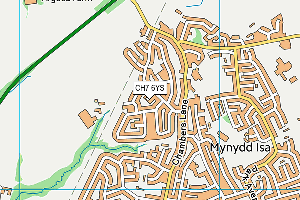CH7 6YS map - OS VectorMap District (Ordnance Survey)