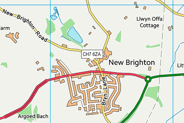 CH7 6ZA map - OS VectorMap District (Ordnance Survey)