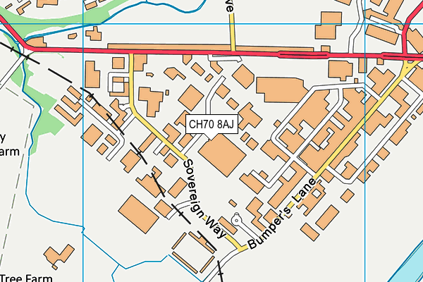 CH70 8AJ map - OS VectorMap District (Ordnance Survey)