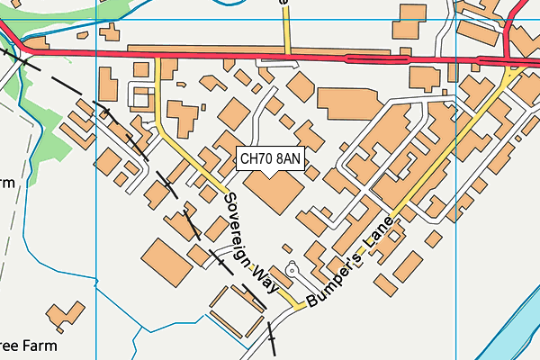 CH70 8AN map - OS VectorMap District (Ordnance Survey)