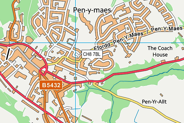 CH8 7BL map - OS VectorMap District (Ordnance Survey)