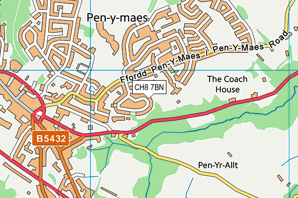 CH8 7BN map - OS VectorMap District (Ordnance Survey)