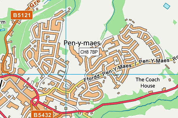 CH8 7BP map - OS VectorMap District (Ordnance Survey)