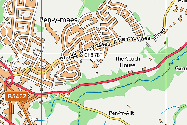 CH8 7BT map - OS VectorMap District (Ordnance Survey)