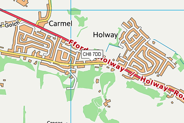 CH8 7DD map - OS VectorMap District (Ordnance Survey)