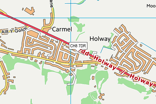 CH8 7DR map - OS VectorMap District (Ordnance Survey)