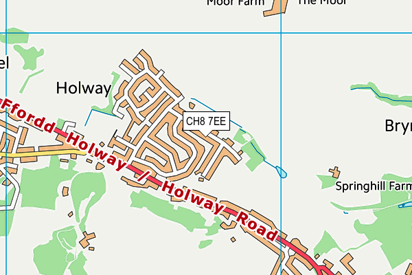 CH8 7EE map - OS VectorMap District (Ordnance Survey)