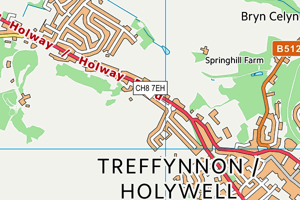 CH8 7EH map - OS VectorMap District (Ordnance Survey)