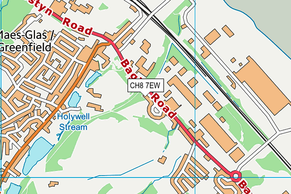 CH8 7EW map - OS VectorMap District (Ordnance Survey)