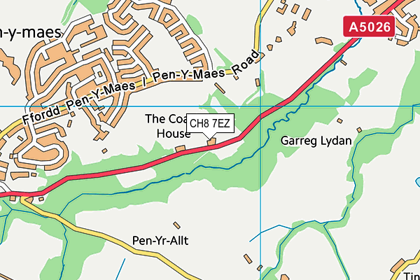 CH8 7EZ map - OS VectorMap District (Ordnance Survey)