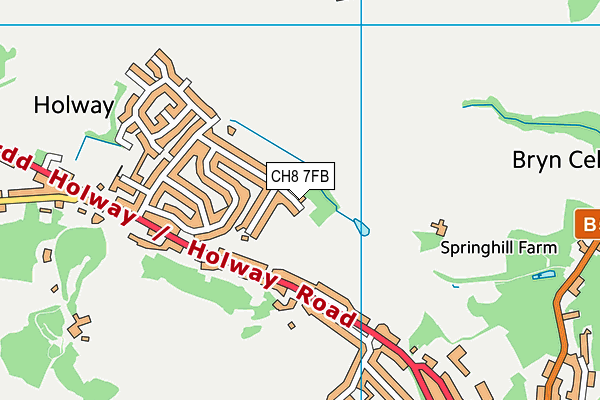 CH8 7FB map - OS VectorMap District (Ordnance Survey)