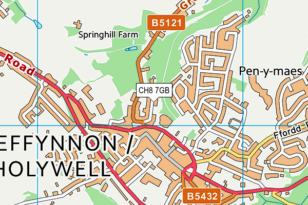 CH8 7GB map - OS VectorMap District (Ordnance Survey)