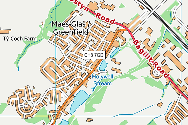 CH8 7GD map - OS VectorMap District (Ordnance Survey)