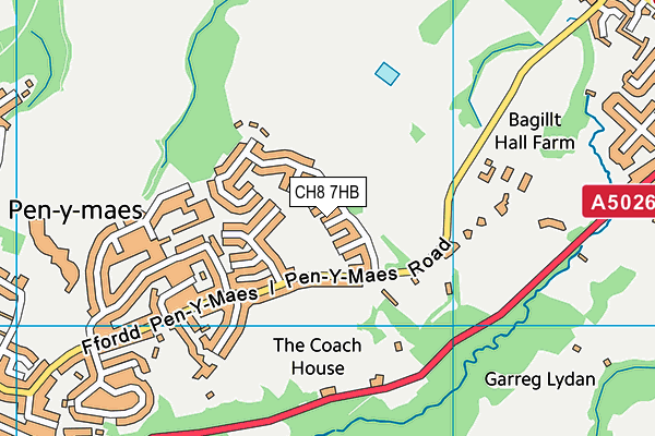 CH8 7HB map - OS VectorMap District (Ordnance Survey)