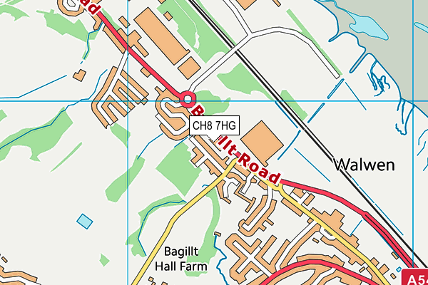 CH8 7HG map - OS VectorMap District (Ordnance Survey)