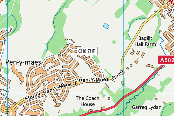 CH8 7HP map - OS VectorMap District (Ordnance Survey)