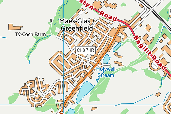 CH8 7HR map - OS VectorMap District (Ordnance Survey)