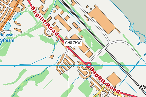 CH8 7HW map - OS VectorMap District (Ordnance Survey)