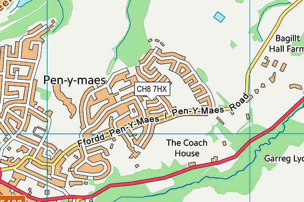 CH8 7HX map - OS VectorMap District (Ordnance Survey)