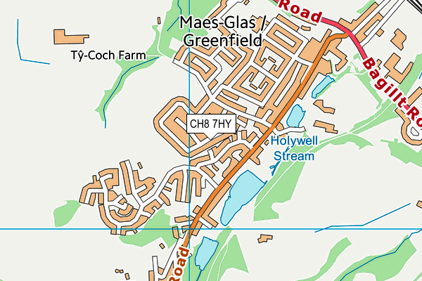 CH8 7HY map - OS VectorMap District (Ordnance Survey)