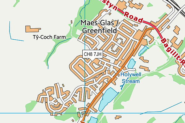 CH8 7JH map - OS VectorMap District (Ordnance Survey)