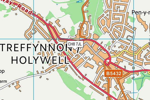 CH8 7JL map - OS VectorMap District (Ordnance Survey)