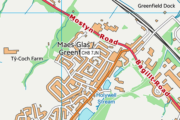 CH8 7JN map - OS VectorMap District (Ordnance Survey)