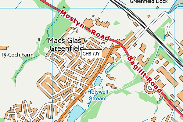 CH8 7JY map - OS VectorMap District (Ordnance Survey)