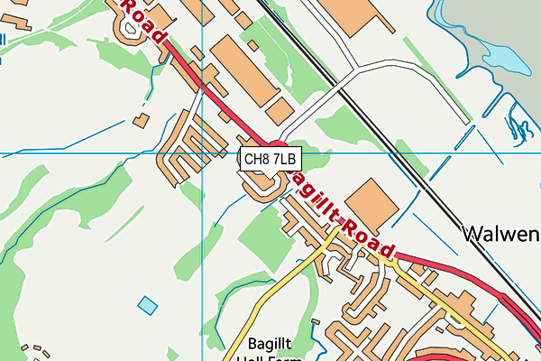 CH8 7LB map - OS VectorMap District (Ordnance Survey)