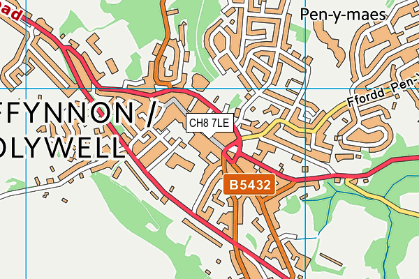 CH8 7LE map - OS VectorMap District (Ordnance Survey)