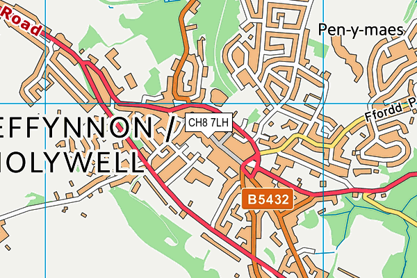 CH8 7LH map - OS VectorMap District (Ordnance Survey)