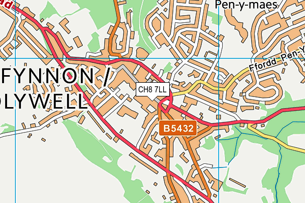 CH8 7LL map - OS VectorMap District (Ordnance Survey)