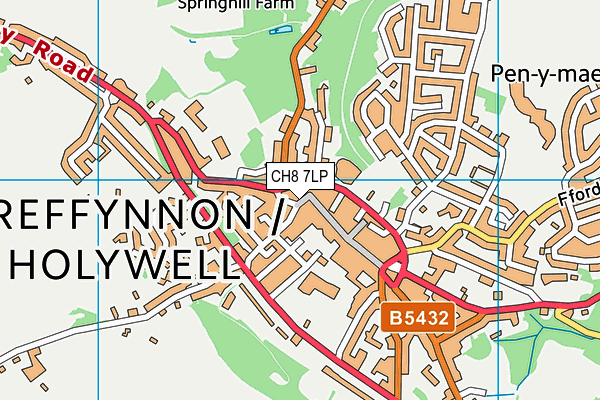 CH8 7LP map - OS VectorMap District (Ordnance Survey)