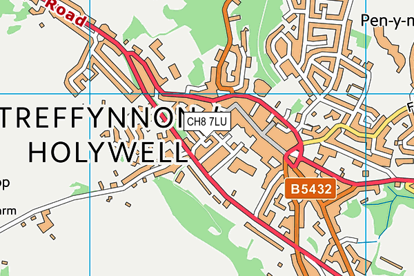 CH8 7LU map - OS VectorMap District (Ordnance Survey)