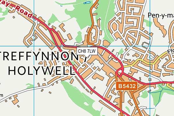 CH8 7LW map - OS VectorMap District (Ordnance Survey)