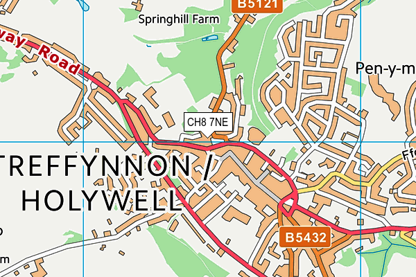 CH8 7NE map - OS VectorMap District (Ordnance Survey)