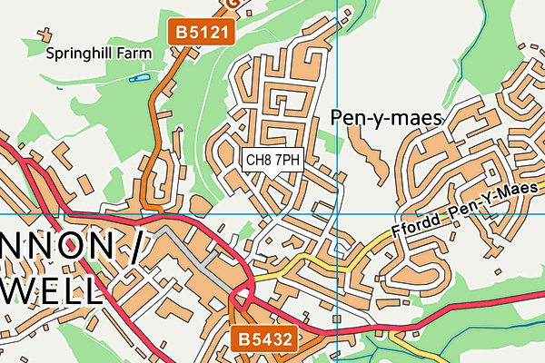 CH8 7PH map - OS VectorMap District (Ordnance Survey)