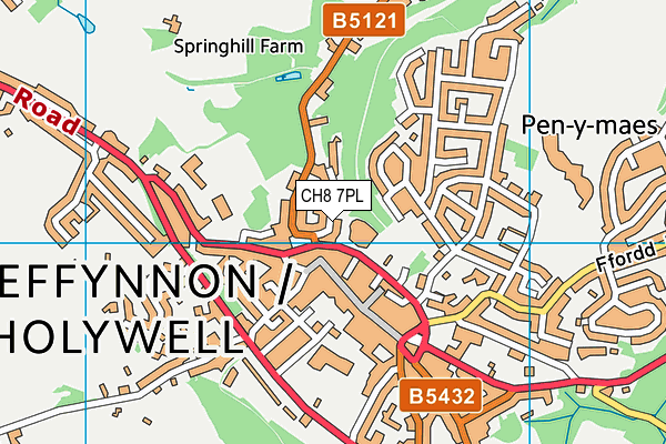 CH8 7PL map - OS VectorMap District (Ordnance Survey)