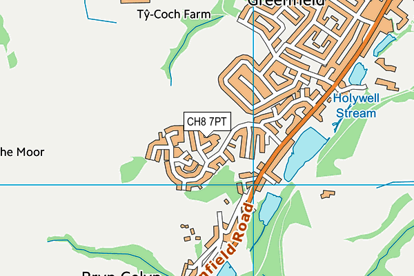 CH8 7PT map - OS VectorMap District (Ordnance Survey)