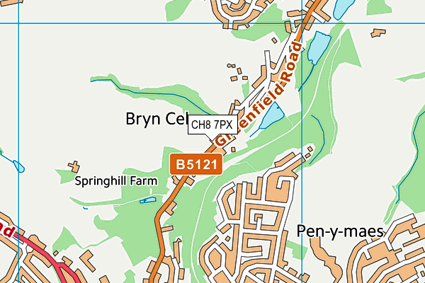 CH8 7PX map - OS VectorMap District (Ordnance Survey)