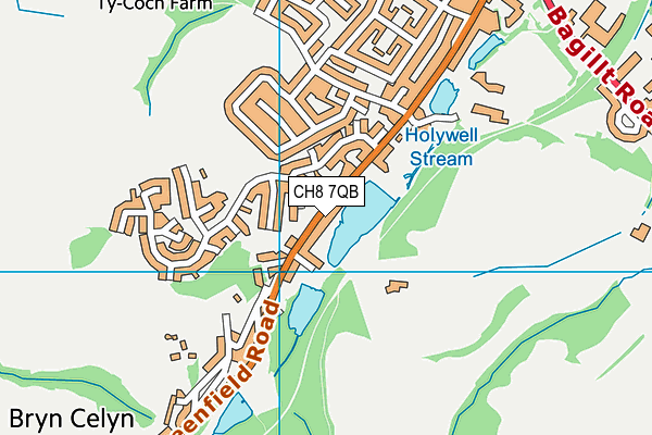 CH8 7QB map - OS VectorMap District (Ordnance Survey)