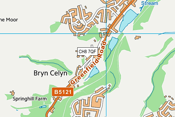 CH8 7QF map - OS VectorMap District (Ordnance Survey)