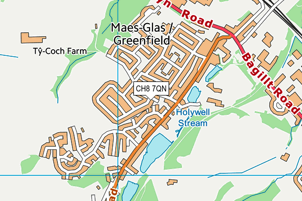 CH8 7QN map - OS VectorMap District (Ordnance Survey)