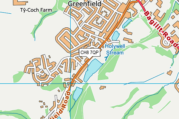 CH8 7QP map - OS VectorMap District (Ordnance Survey)