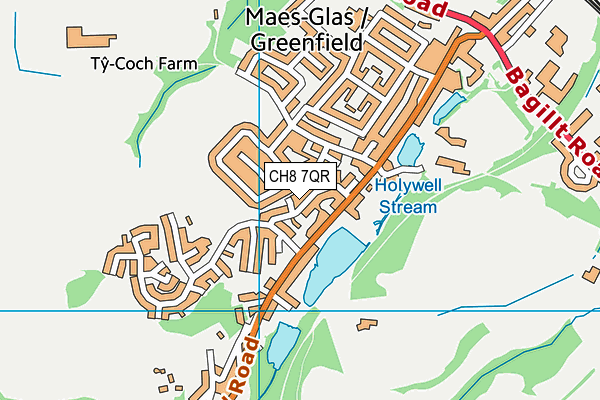 CH8 7QR map - OS VectorMap District (Ordnance Survey)